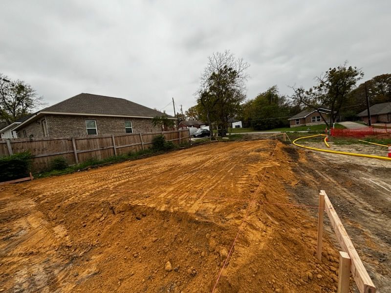 Grading for Maldonado's Concrete Construction in Dallas, TX