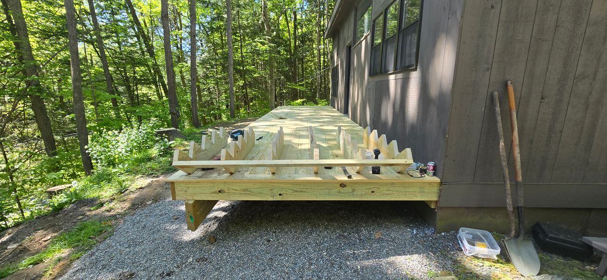 Deck and Patio Installation for AA Family Construction in Lebanon, NH