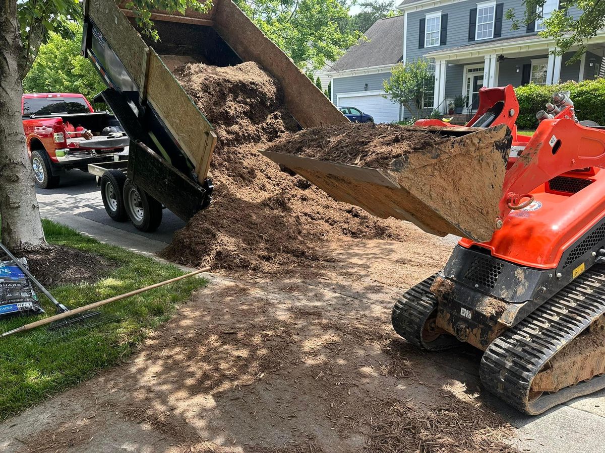 Mulch Installation for Cisco Kid Landscaping Inc. in Lincolnton, NC