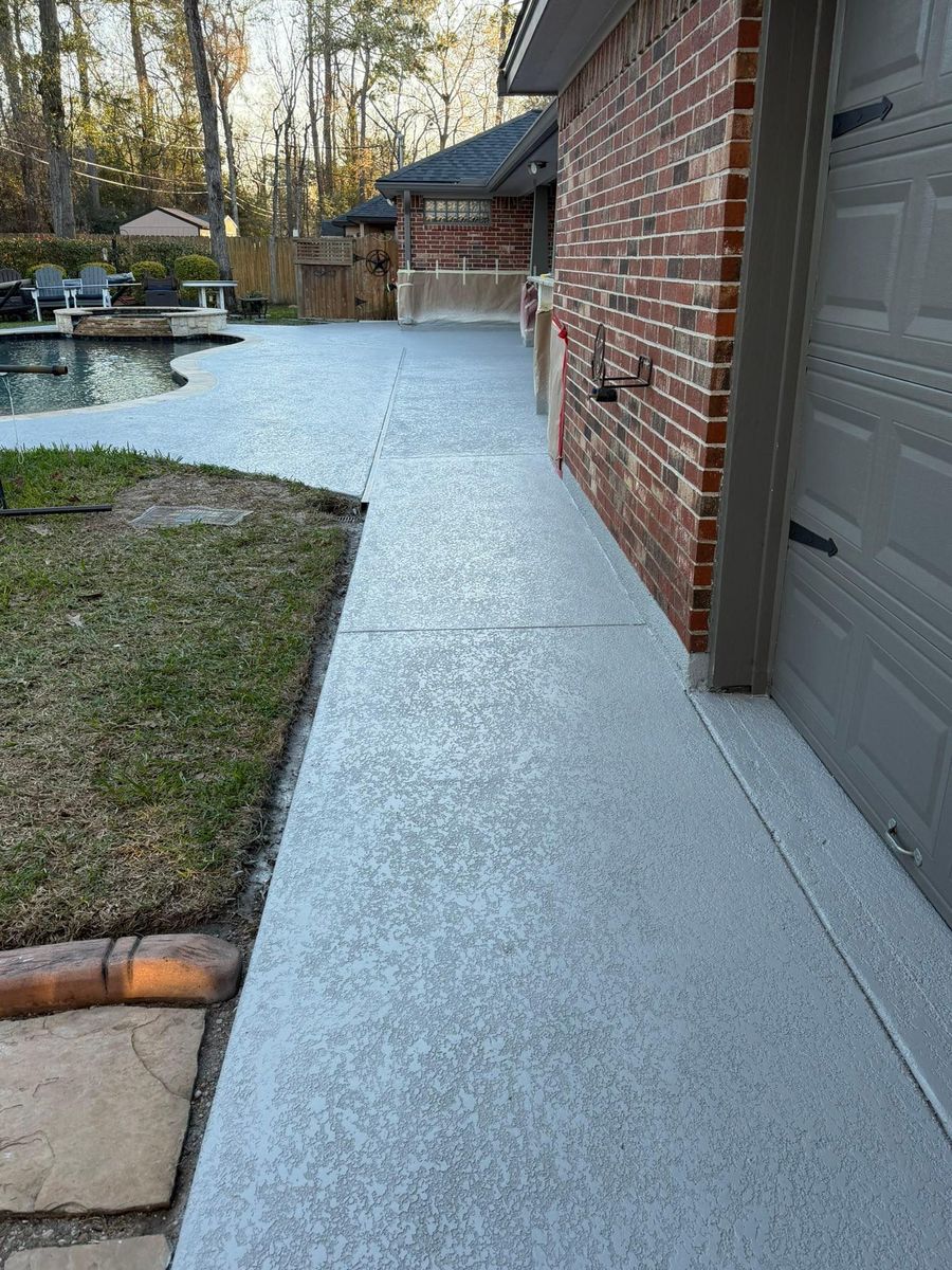 Pool & Patio Restoration for Texas Curb N Borders in Houston, TX