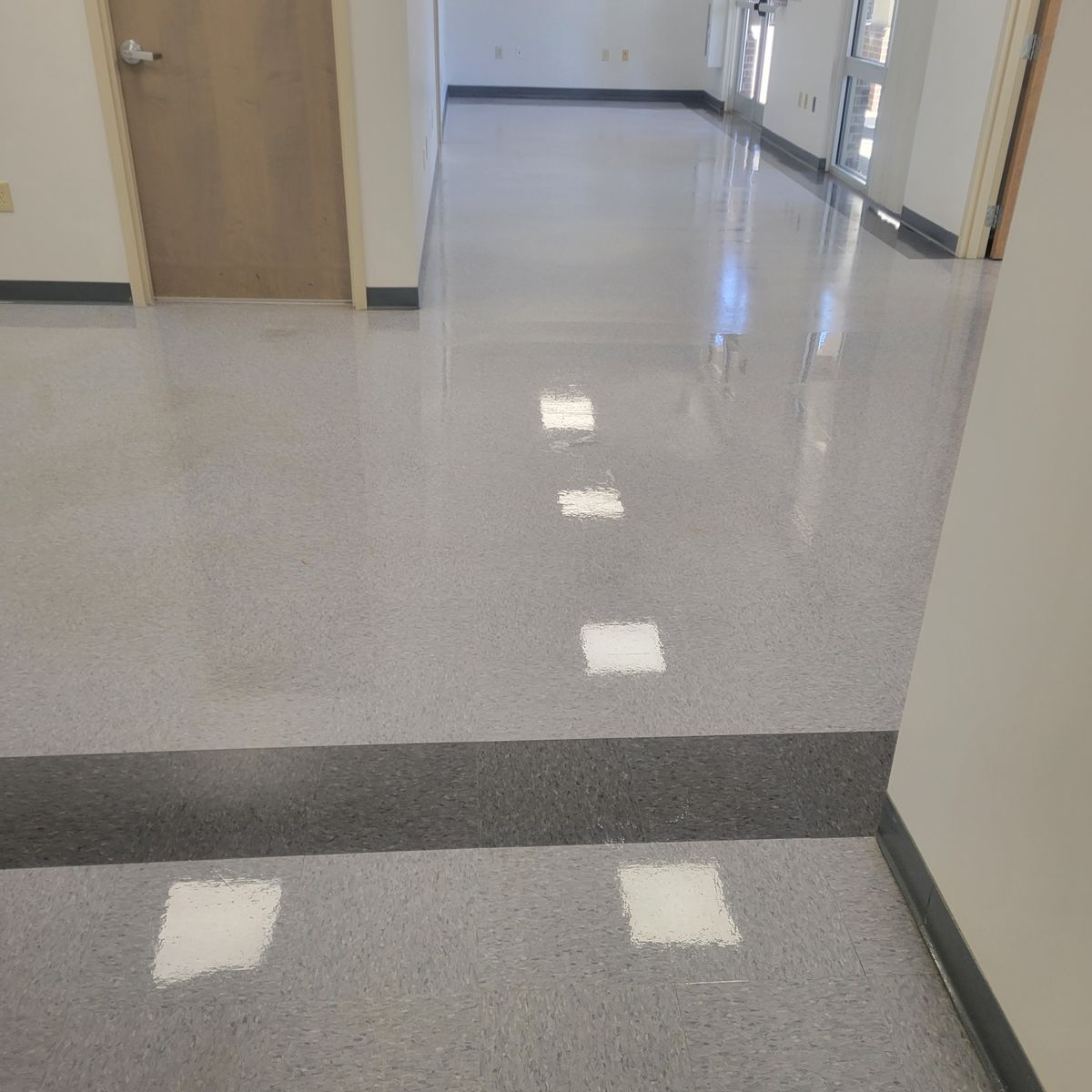 Stripping and Waxing Floors for A Helping Hand Cleaning Service in Lugoff, SC