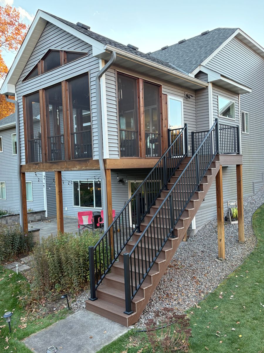 Westbury Aluminum Deck Railing for Radke Deck Works & Remodeling in Elk River, MN