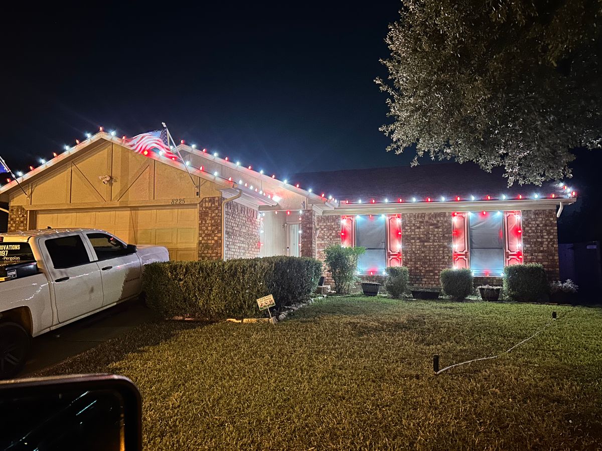 Christmas Lights for Watkins Home Renovations in Watauga, TX