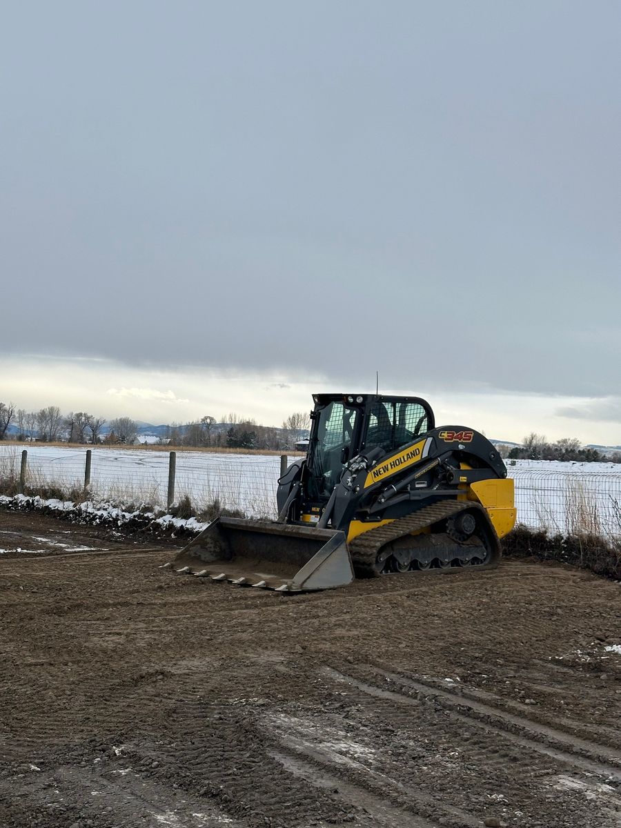 Grading /Dirt Work for R&H Homes in Bozeman, MT