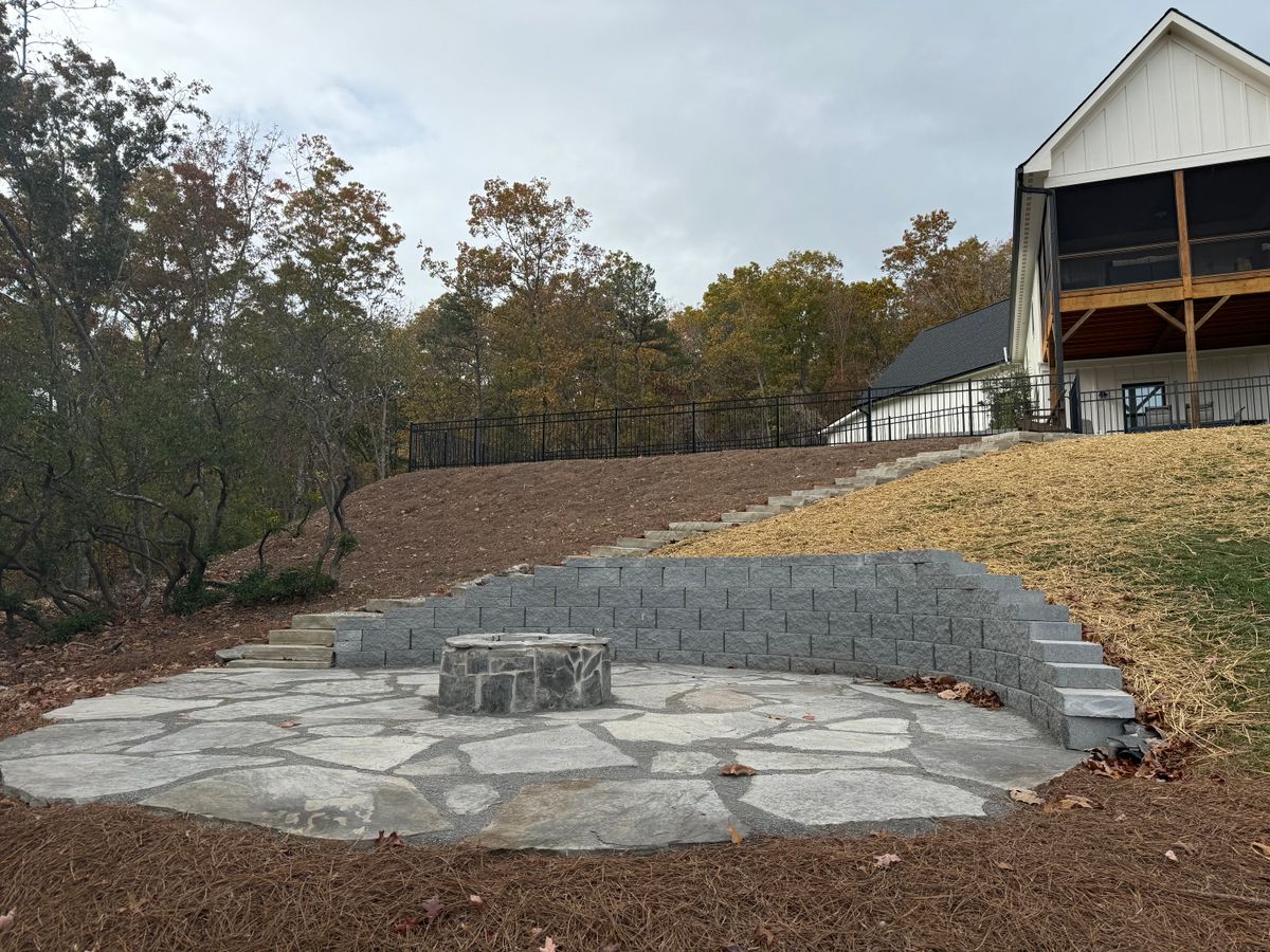 Retaining Wall Construction for C & D Landscaping Services, LLC in Blairsville, GA
