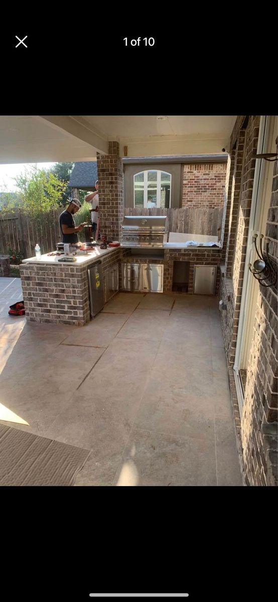 Outdoor Kitchen Construction for BJR Construction in Katy, TX