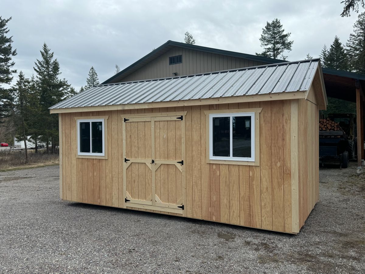 Gable Style Shed for Rocky Mountain Shed Builders in Whitefish, MT