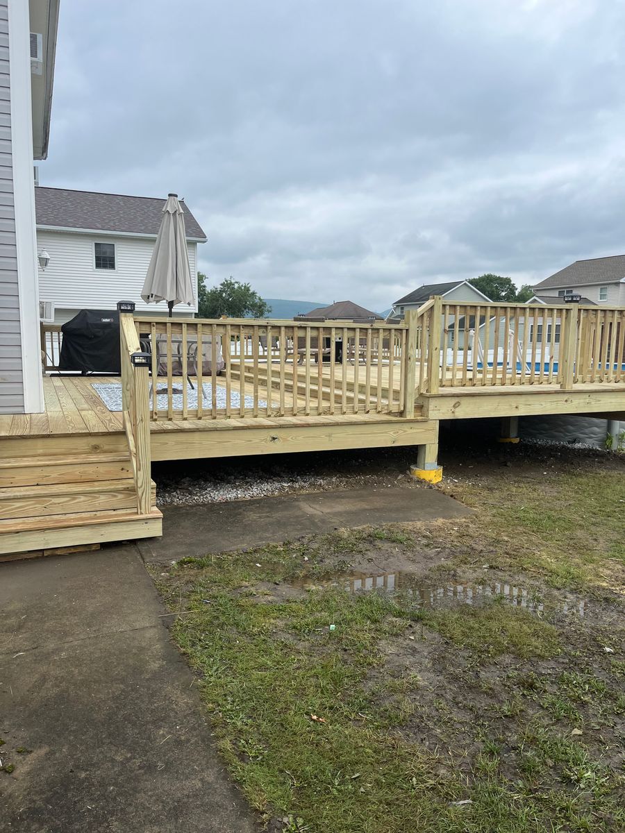 Deck and Patio Installation for Wood Home Creations in Carbondale, PA