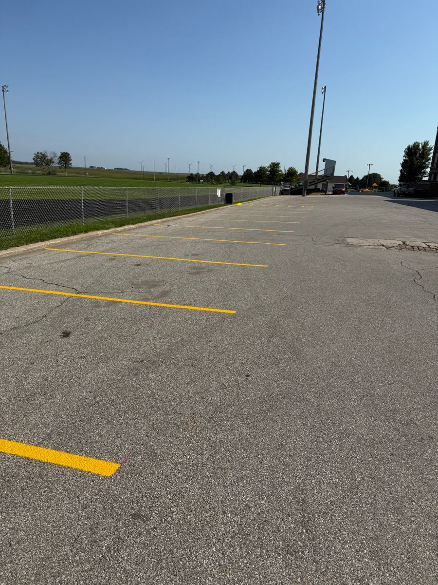 Line Striping for Midwest Line Striping LLC in Spirit Lake, IA