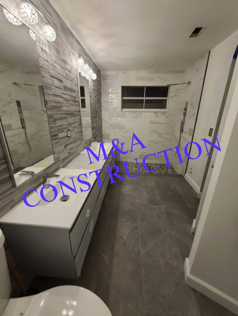 Bathroom Renovation for M&A Construction in Southwest Ranches, FL