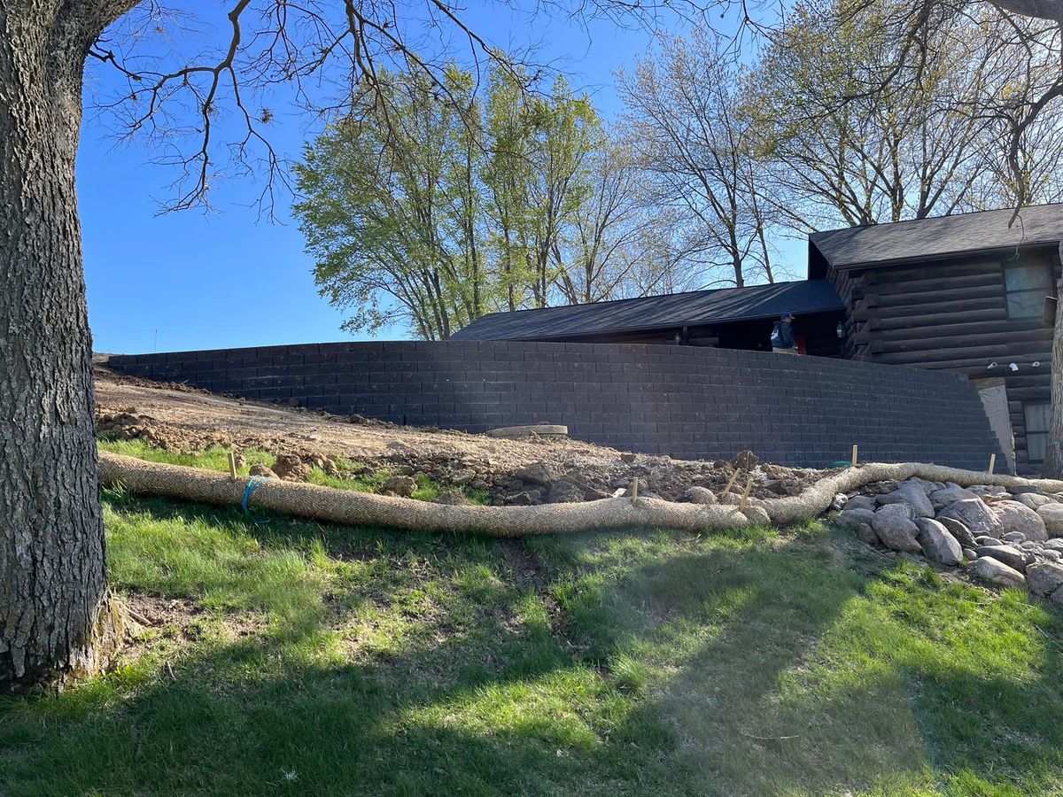 Retaining Wall Construction for Raccoon Valley Lawn Care in Des Moines, IA