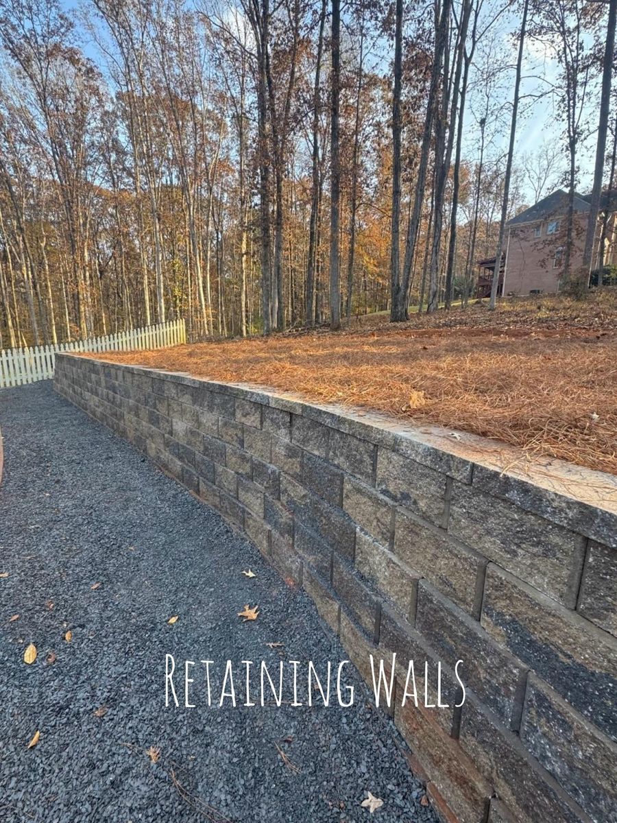 Retaining Wall Installs for E&T Outdoor Pros in LaGrange, GA