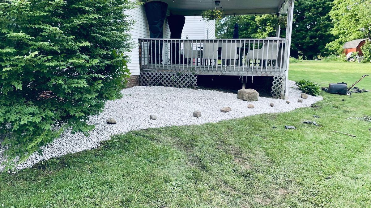 Rock Bed Installation for Green Stripes LLC in North Canton, OH