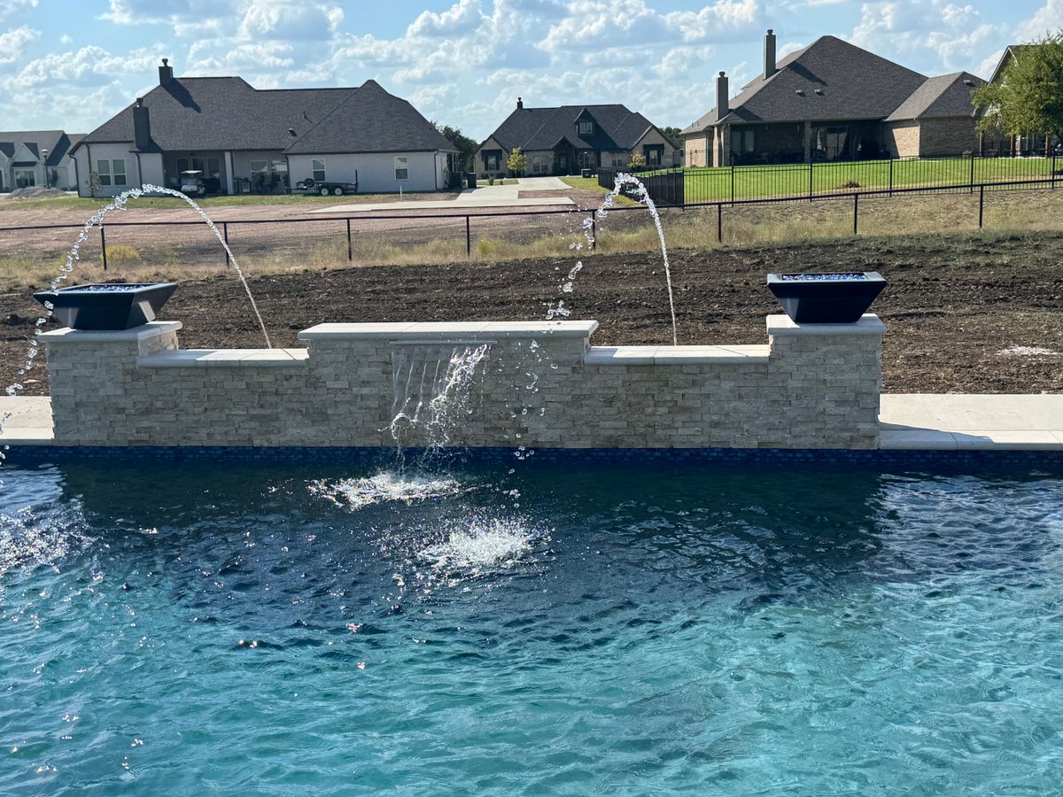 Custom Pool Design for Black Diamond Custom Pools LLC in Azle, TX