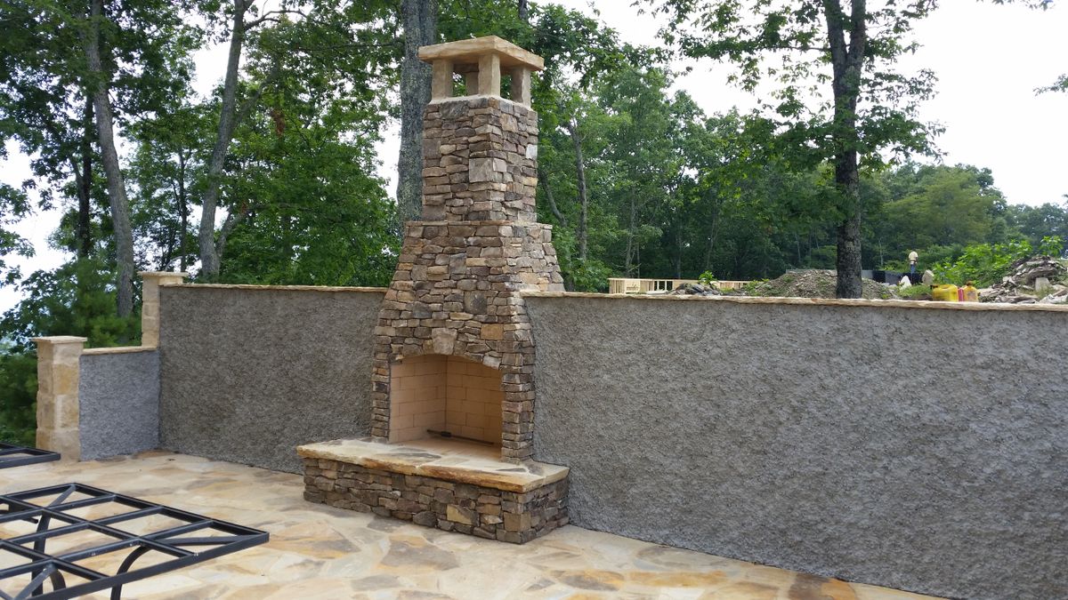 flagstone stone work for Acosta's Stone work in Hendersonville, NC