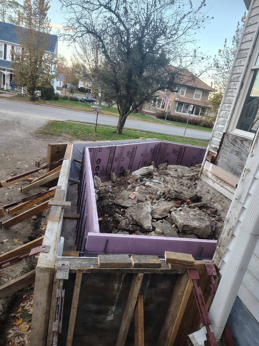 Foundations for W.A. Concrete & Home Projects in Richmond, IN