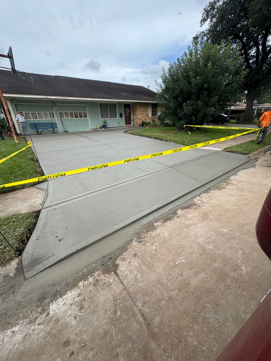 Driveway Construction for NG Concrete Services in Houston, TX