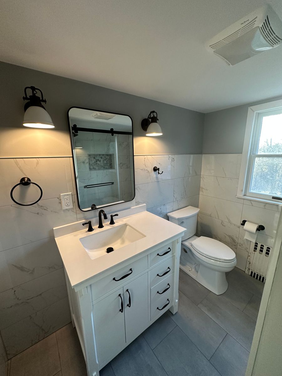 Bathroom Renovation for F&R Construction and Design INC in Lindenhurst, NY 