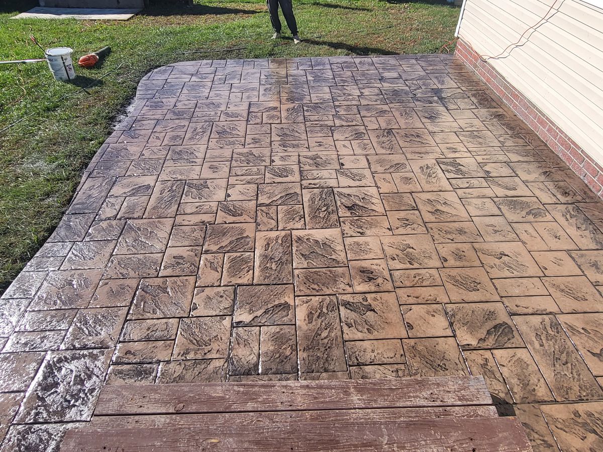 Patio Design & Installation for Contemporary Concrete Construction in Norfolk, VA