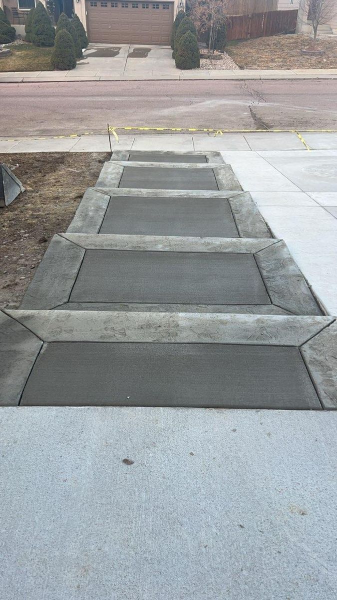 Sidewalk Installation for Co Custom Concrete and Overlays in Colorado Springs, CO