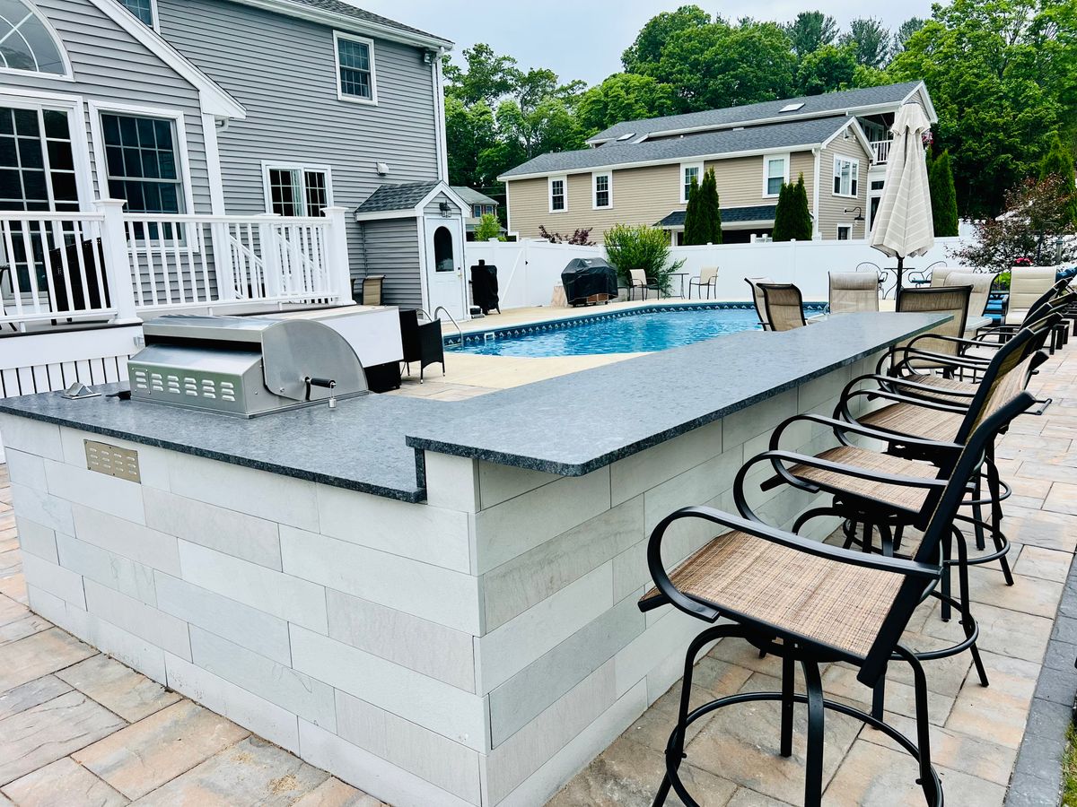 Pool Construction for S&G Hardscaping and Plowing in Boston, MA