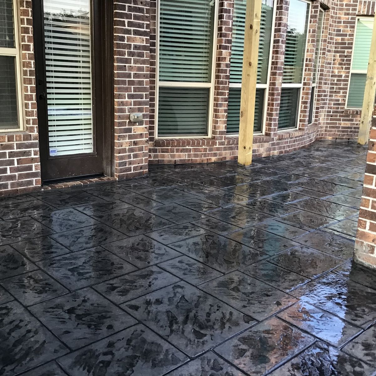 Stamped Concrete Installation for Lonestar Construction Contractors LLC in Houston, TX