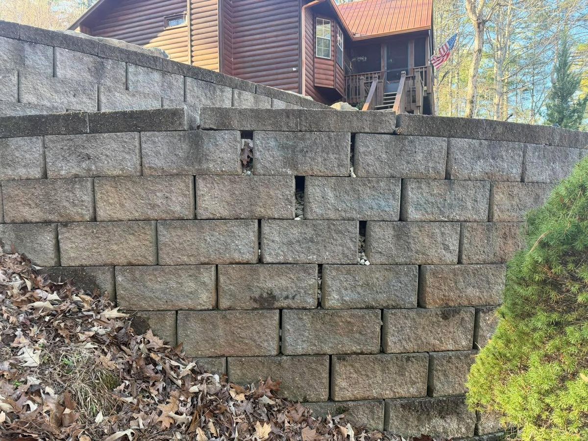 Retaining Wall Construction for C & D Landscaping Services LLC in Blairsville, GA