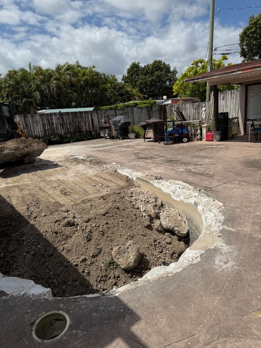 Pool Demolition for Regional Land Construction in Miami, FL