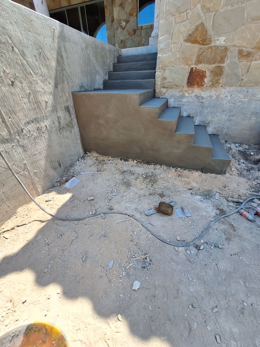 Stair Design & Installation for Leo's Concrete Crew in Elgin, TX