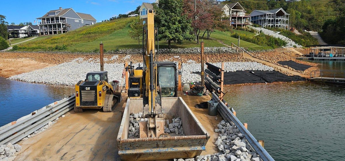 Rip Rap for Restoration Shoreline Norris Lake Rip Rap in Norris Lake, TN