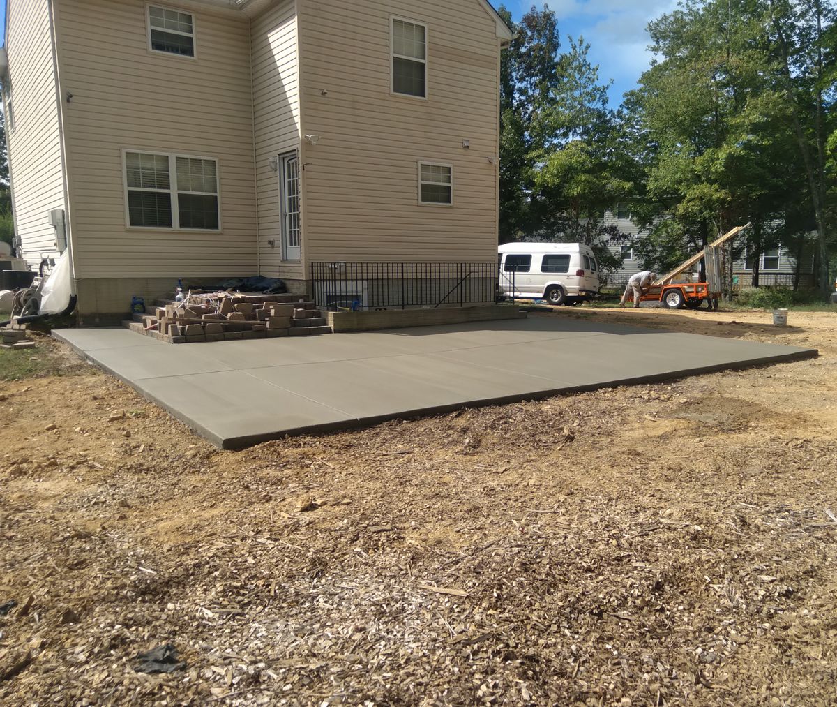 Patio Design & Construction for OBH Concrete LLC in Lusby, MD