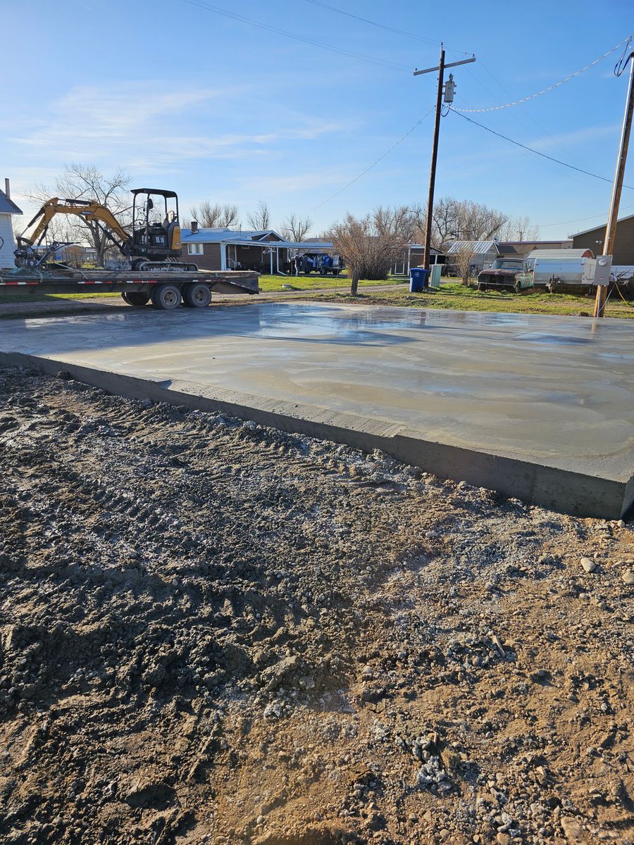 Concrete work for Blue Mountain Construction in Roundup, MT