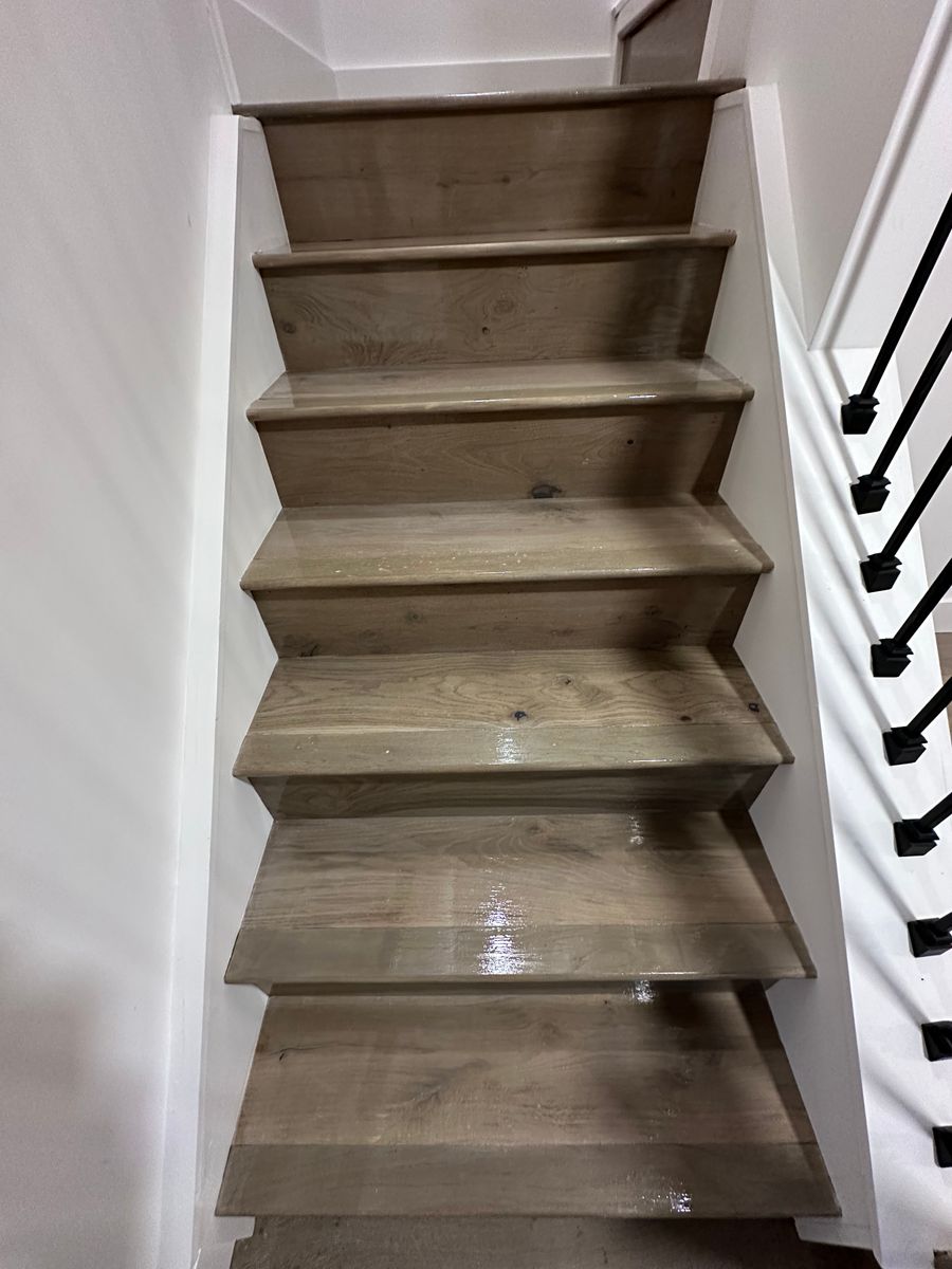 Stairs installation & handrails for Alpha Flooring & Painting Services. in Centennial, CO