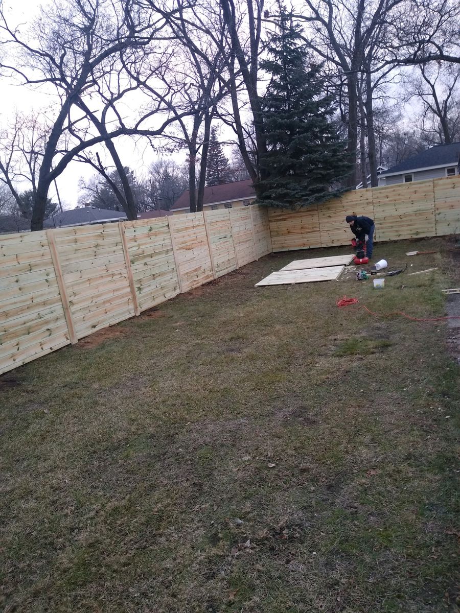 Privacy Fence Installation for KC Custom Exteriors  in Muskegon,  MI