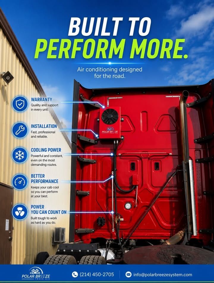 Truck A/C Maintenance for Polar Breeze System in Dallas, TX