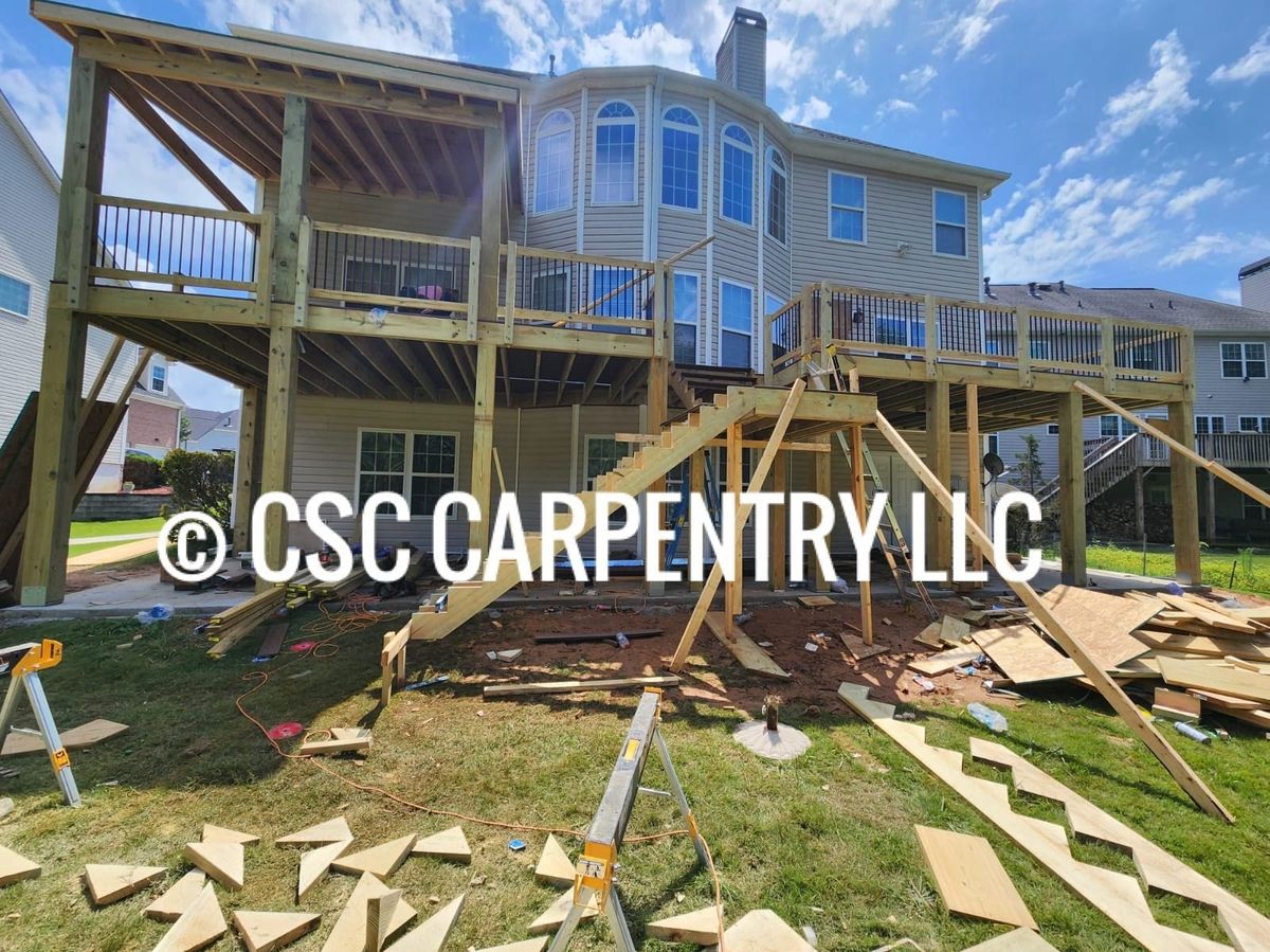 Deck Remodeling and Extensions for CSC Carpentry LLC in Alpharetta, GA