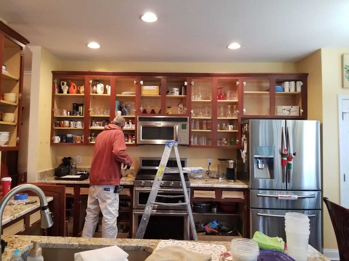 Kitchen and Cabinet Refinishing for J-MARKS Custom Painting in Deptford Township, NJ