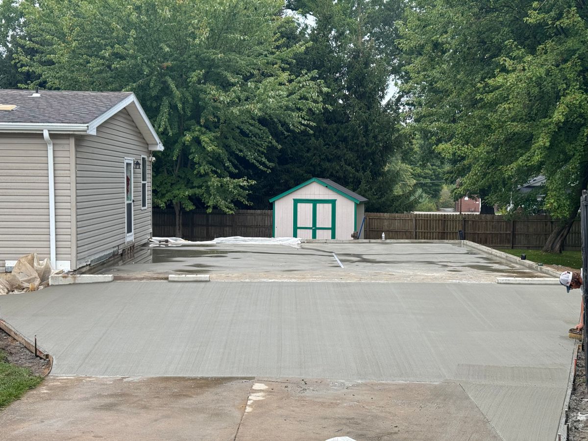 Concrete Slab Construction for B & E Concrete in Michigan City, IN