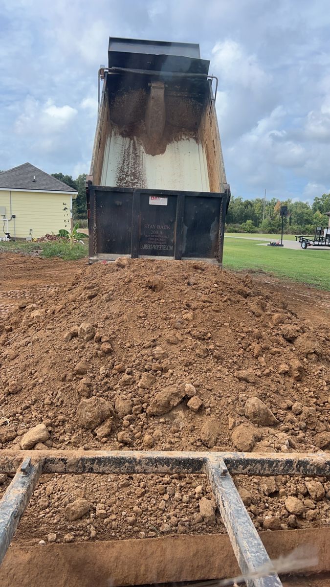 Dirt-River Sand-Limestone Hauling for Lambert Equipment Services in Hessmer, LA