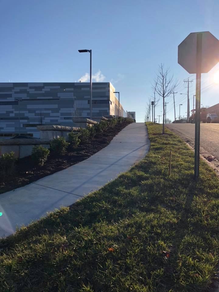 Sidewalk Installation for Marcus Black Concrete Construction in Cleveland, TN