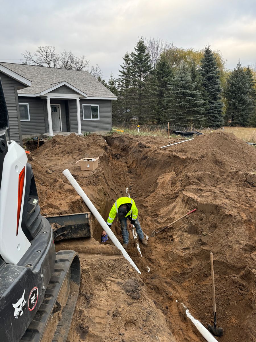 Sewer & Water Lines for NXT LVL Excavating in New London, MN