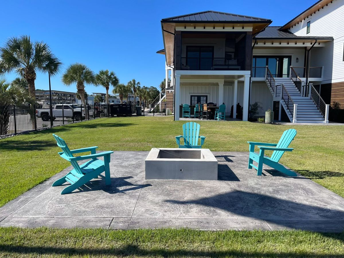 Stamped Concrete for Rock Solid Custom Concrete in Wilmington, NC