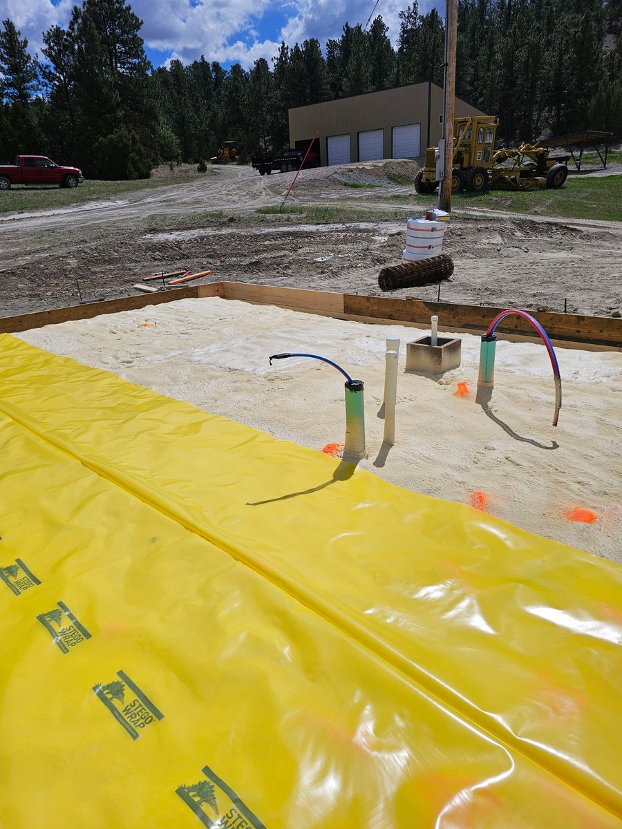 Spray foam insulation for Blue Mountain Construction in Roundup, MT