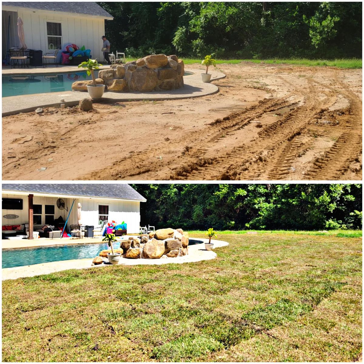 Sod Installation for JT’s Landscaping in Tyler County, TX