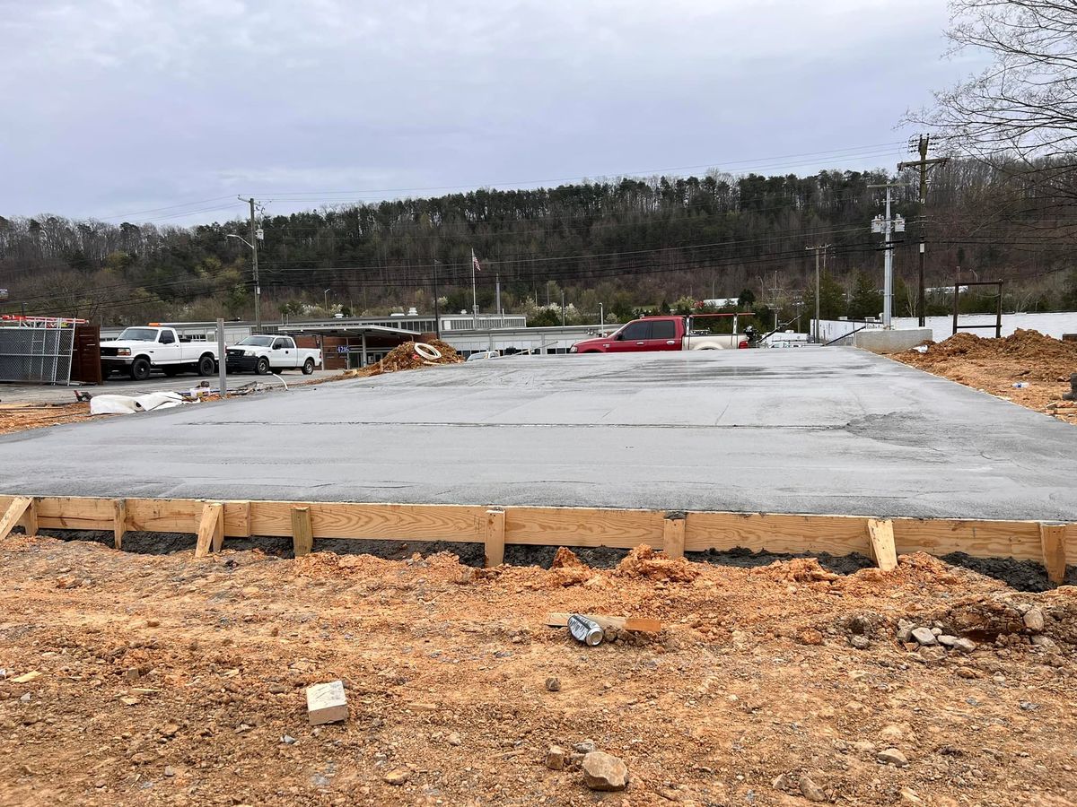 Concrete Slab Construction for A&J Concrete Service in Knoxville, TN