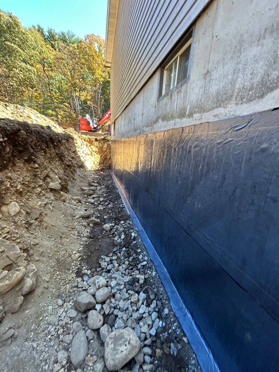 New Concrete Foundation Construction for Graham & Schriner Construction in Hinsdale, NH