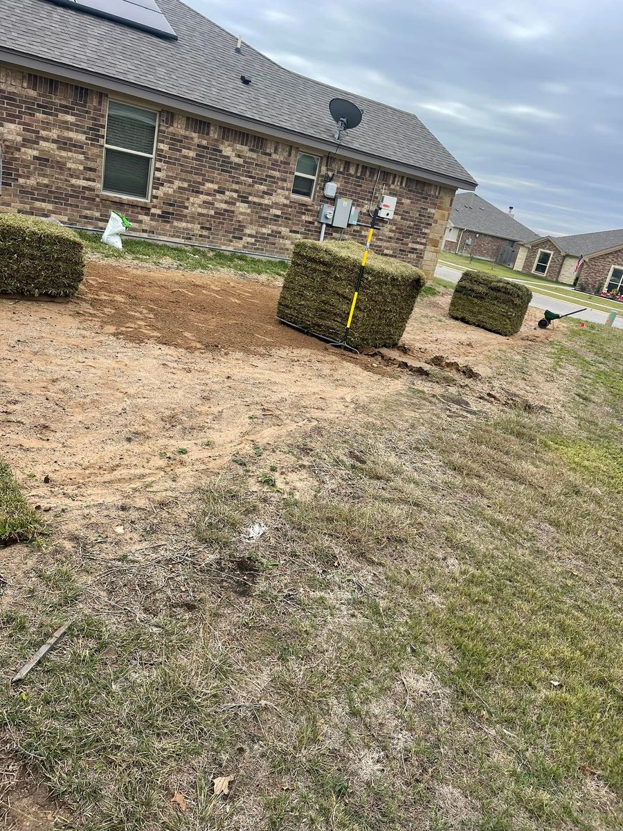 Sod Instsall for CrossCut in Kempner, TX