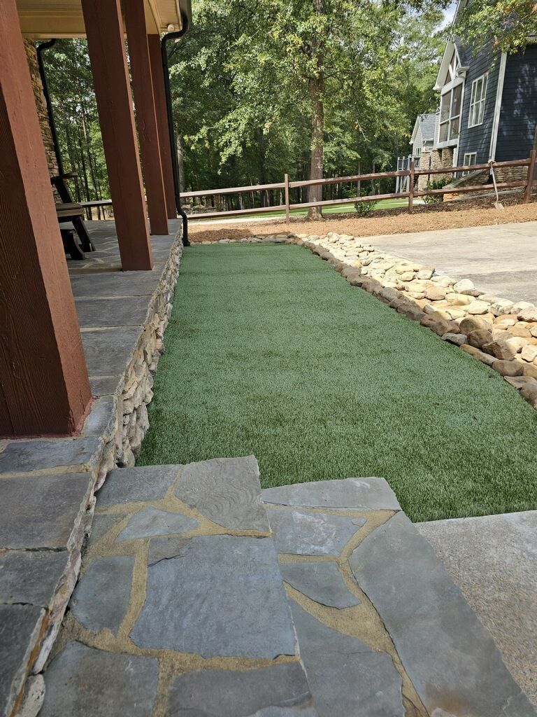 Artificial Turf for D&D Unlimited Landscaping in Hartwell, GA