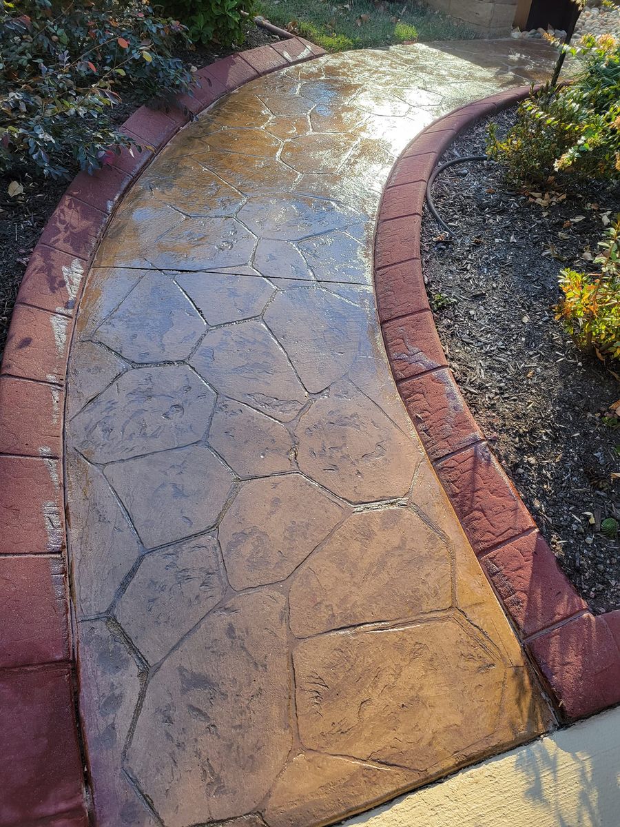Stamped Concrete Installation for Mr. Concrete Outdoor Services LLC in Nashville, TN