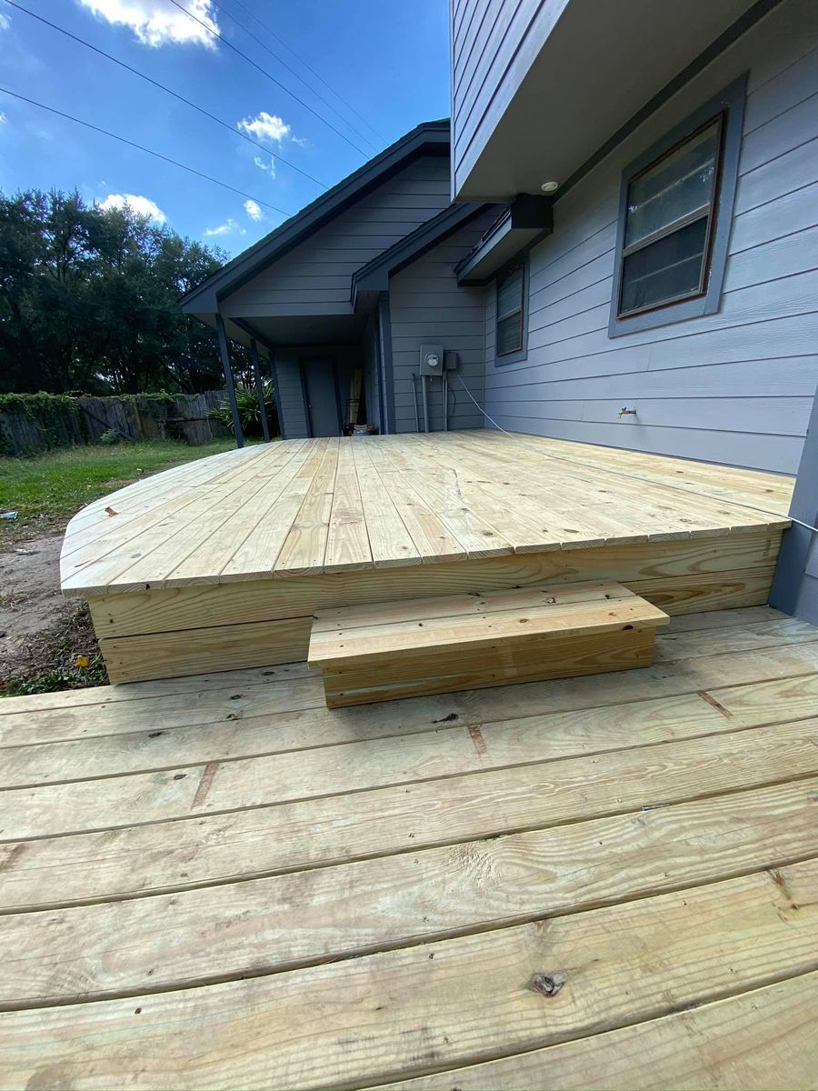 Deck and Patio Construction for Samuels Construction in Conroe, TX